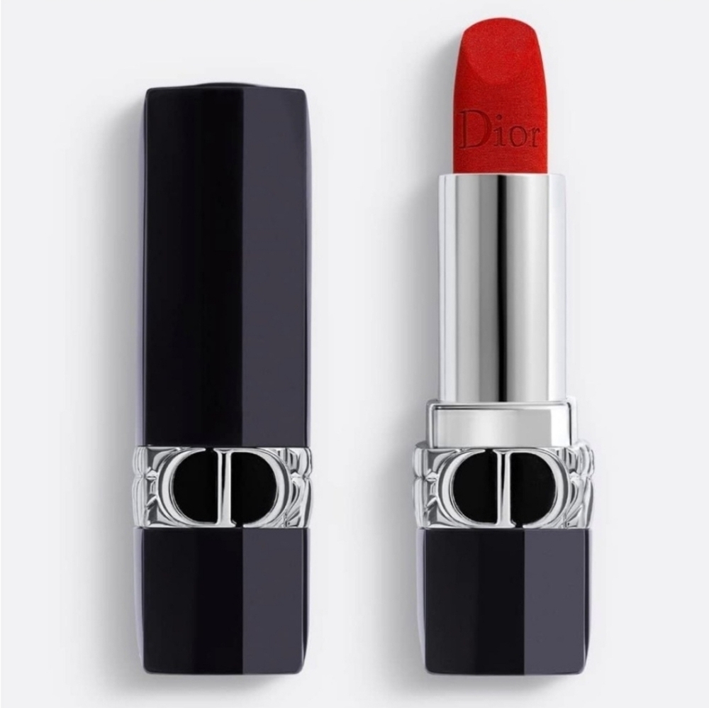 Dior 💋Rouge Dior 999 velvet finish Couture Colour Lipstick Mini.05oz New In Box